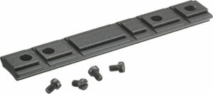Black mounting rail with screws for accessories