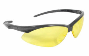 Yellow lens sports sunglasses with black frame