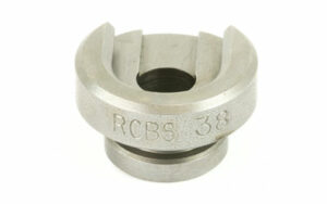 RCBS 38 reloading die shell holder, silver metal.