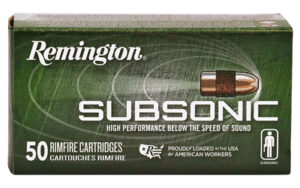 Remington Subsonic Ammunition Box, 50 Rimfire Cartridges
