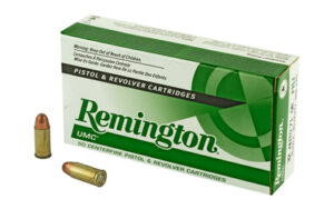Remington pistol cartridges box and bullets