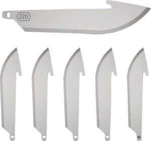 Set of six saw blades.
