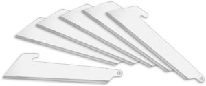 Set of six white 3D printer spatulas