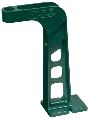 Green metal reloading press support bracket