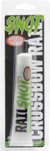 Crossbow rail lube packaging, Snot brand.