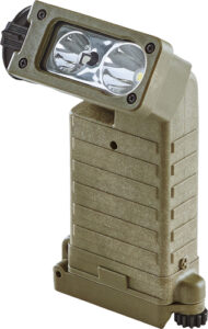 Military angle flashlight with dual LED bulbs