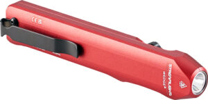 Red Streamlight Wedge flashlight with clip