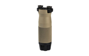 Tactical vertical foregrip for firearms precision control.