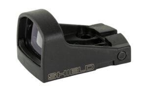 Compact black reflex sight for firearms