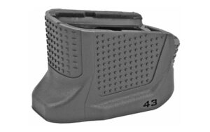Gray textured firearm magazine extension
