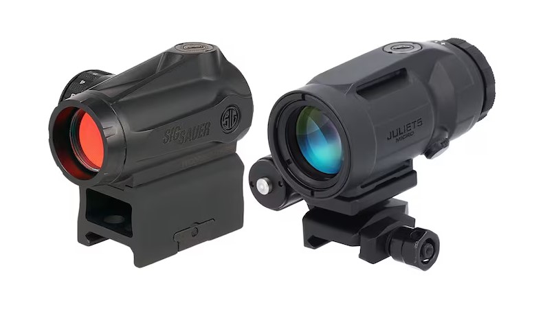 SIG Sauer optics, red dot and magnifier combination.