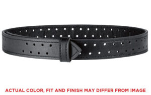 Black perforated leather belt