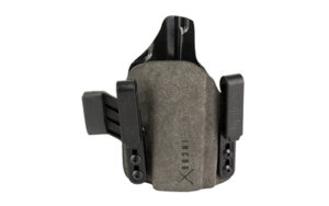 Gray concealed carry gun holster with clips.