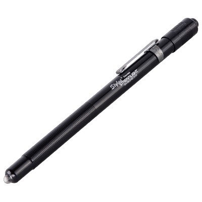 Black tactical pen with metal clip