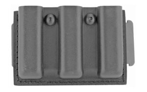Black magazine pouch with three slots.