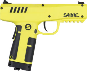 Yellow non-lethal self-defense stun gun pistol
