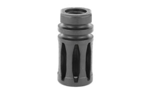 Black metal flash hider for firearms