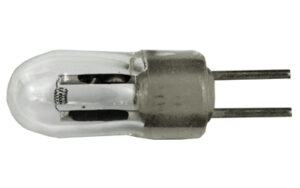 Small halogen bulb with two metal pins