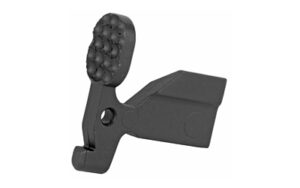 Black metal lever with textured grip