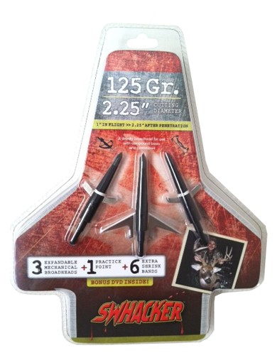 SWHACKER BROADHEAD 2-BLADE - 125GR 2.25" CUT 3/PK - Image 2