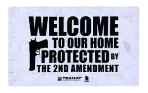 Door mat with 2nd Amendment message