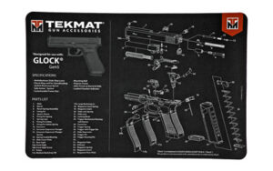 Gun cleaning mat with Glock Gen5 schematic