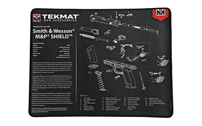 TekMat gun mat with assembly diagram for M&P Shield