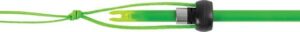 Green string with plastic toggle and stopper