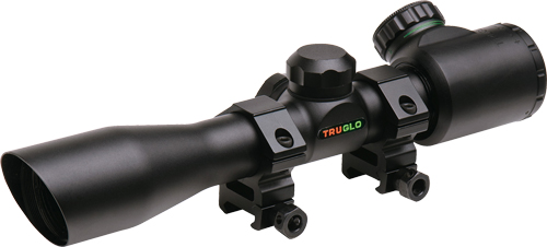 TRUGLO CROSSBOW SCOPE 4X32 - BLACK WITH RINGS ILLMNTD RETCL