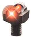 Glowing LED screw light emitting red illumination