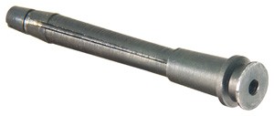 Metal industrial tool part, cylindrical with hole.