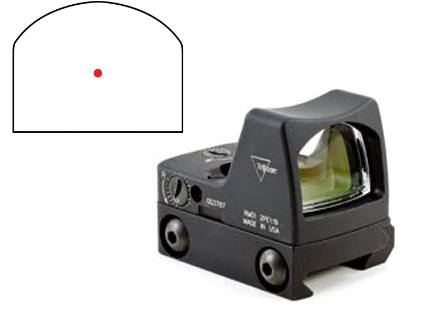 Red dot sight with reticle