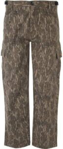 Camouflage cargo pants front view
