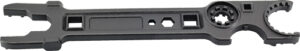 Black multifunctional bike tool for repairs