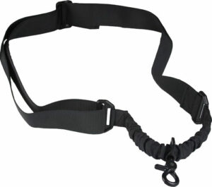 Adjustable black tactical sling for rifles and gear