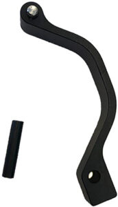 Black ergonomic metal handle and pin