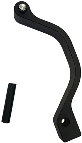 Black ergonomic metal handle and pin