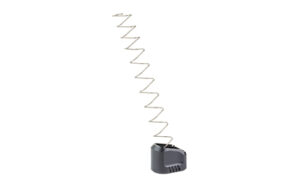 Spiral metal coil with black base