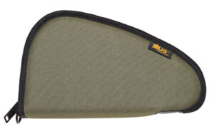 Green gun case with black zipper