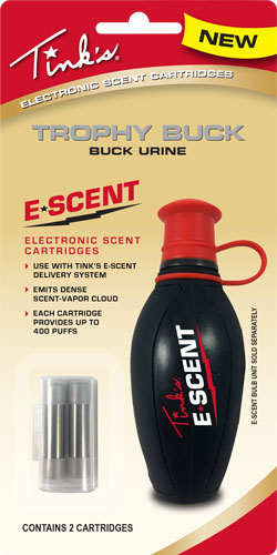 Trophy Buck E-Scent electronic scent cartridges packaging.