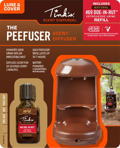 Tink's PeeFuser scent diffuser with refill and bottle.