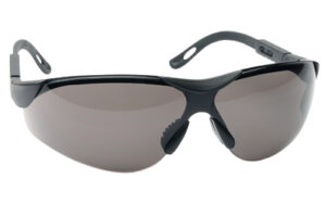 Dark safety sunglasses with black frames