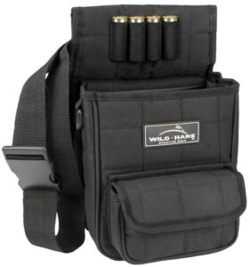 Black shooting pouch with ammunition slots