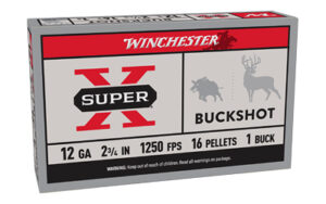 Winchester Super X Buckshot ammunition box.