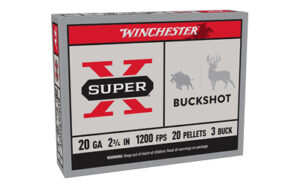 Winchester Super X Buckshot 20 GA ammunition box