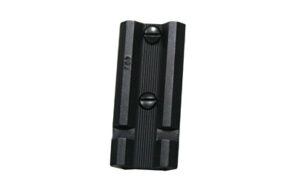 Black rail mount with screws
