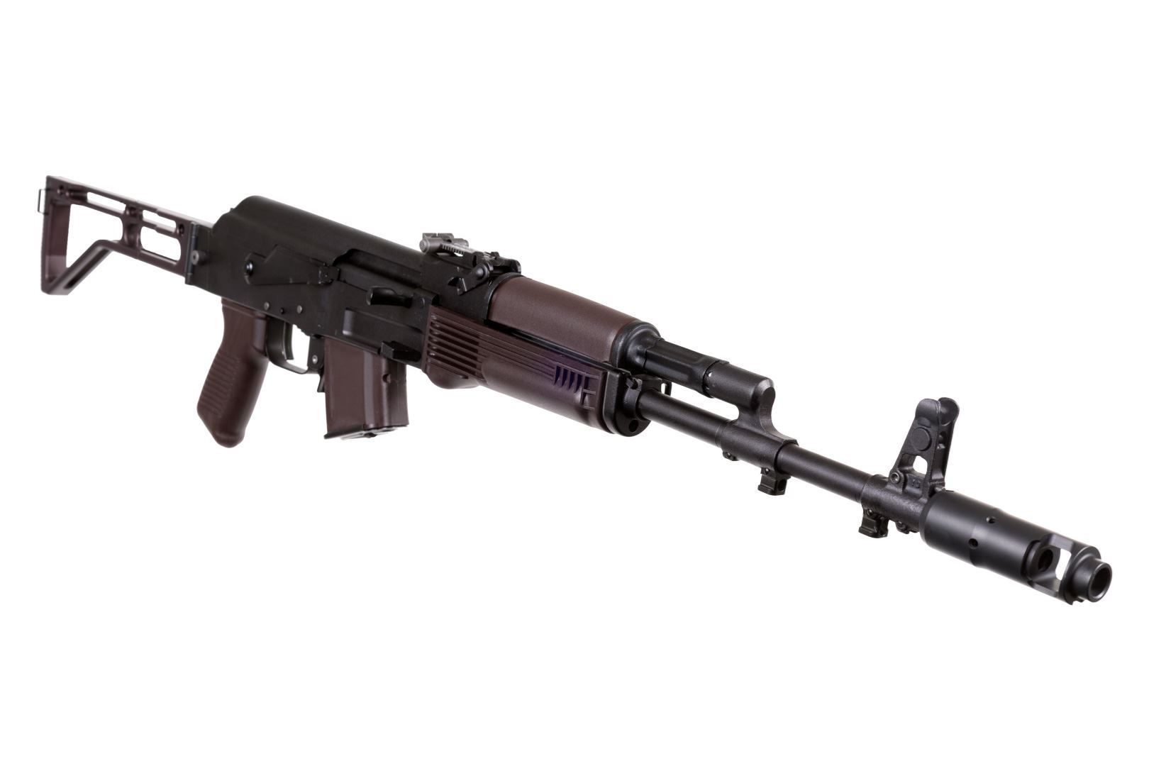 AK-style rifle with folded stock.