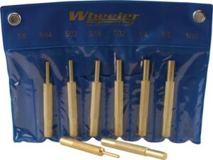 WHEELER 8-PC BRASS PUNCH SET - W/STORAGE POUCH