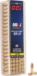 CCI MINI-MAG 22LR 36GR LEAD-HP - 1260FPS 100RD 50BX/CS