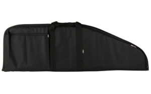 Black padded rifle case with handles